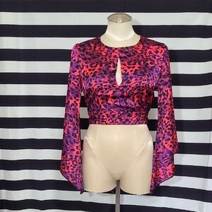 Vibrant Pink and Purple Women's Top